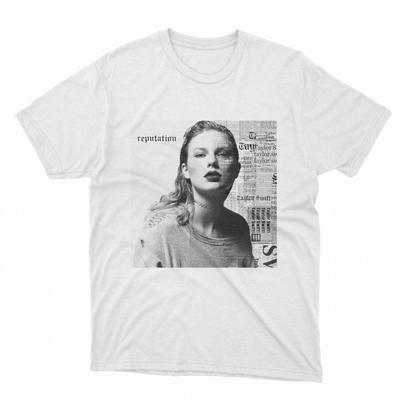 Reputation Taylor Swift White T-Shirt - Picture 1 of 2